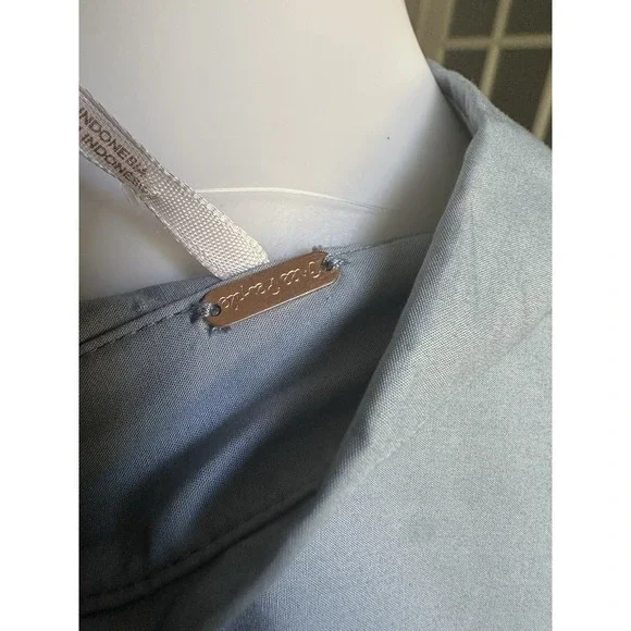 FREE PEOPLE Blue 100% Cotton Brown Eyed Girl Top Poplin Blouse Size S $88 NEW - Picture 7 of 8